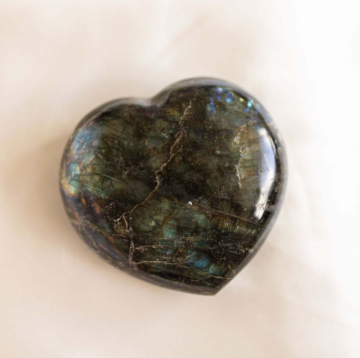 Labradorite Heart