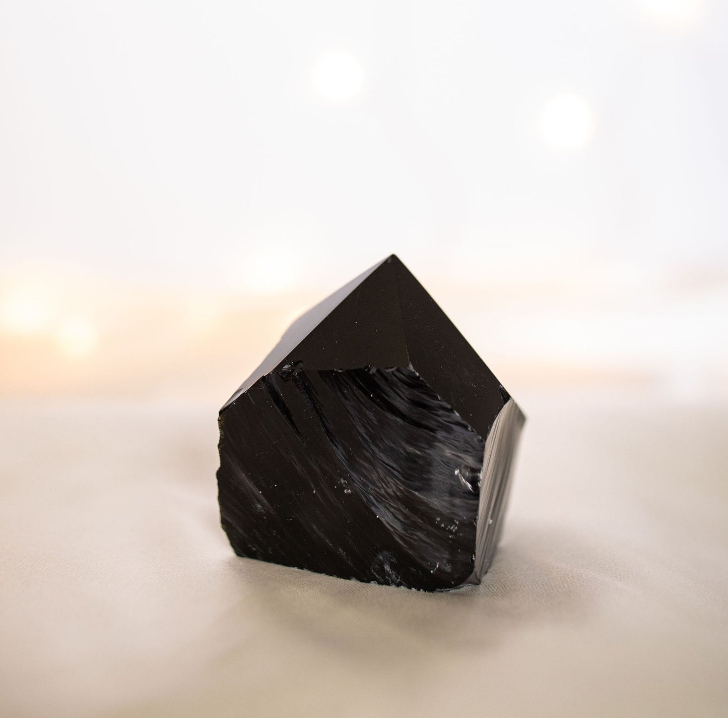 Obsidian Part Polished Point #2