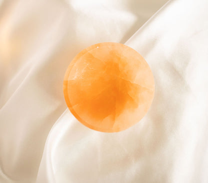 Peach Selenite Bowl