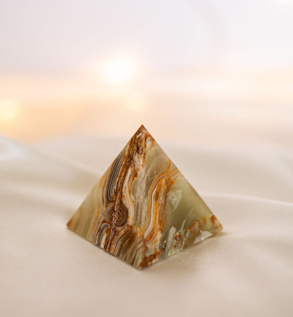 Banded Calcite Pyramid Small #2