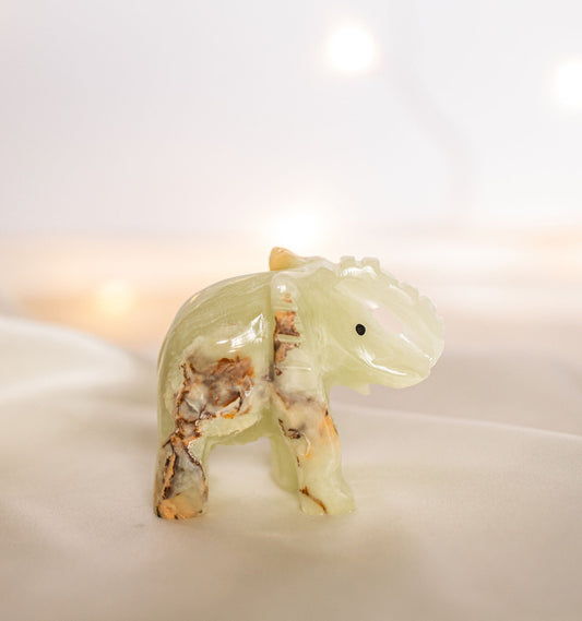 Banded Calcite Elephant (Small #2)