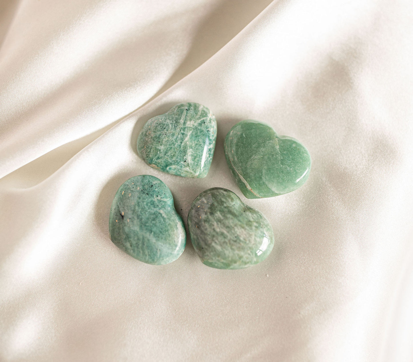 Amazonite hearts