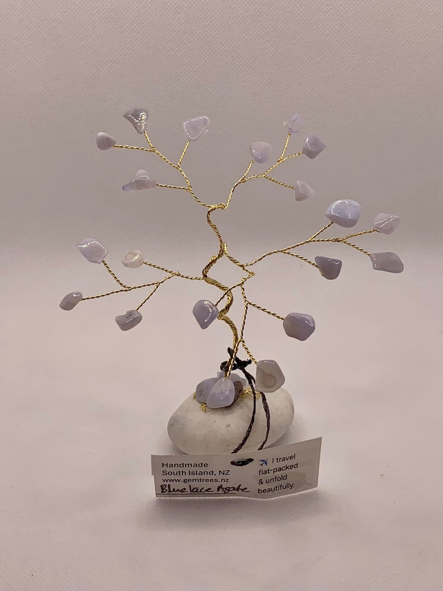 Blue Lace Agate Gemstone Tree #1