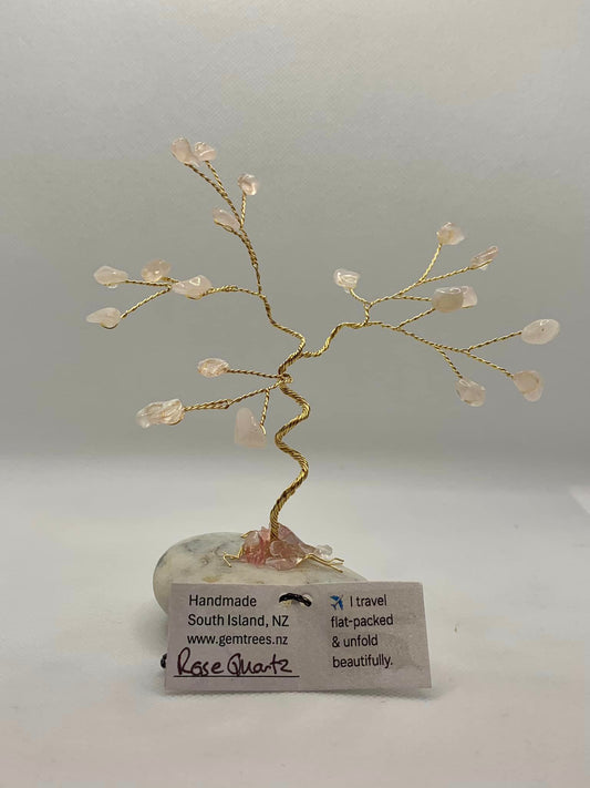 Rose Quartz Gemstone Tree