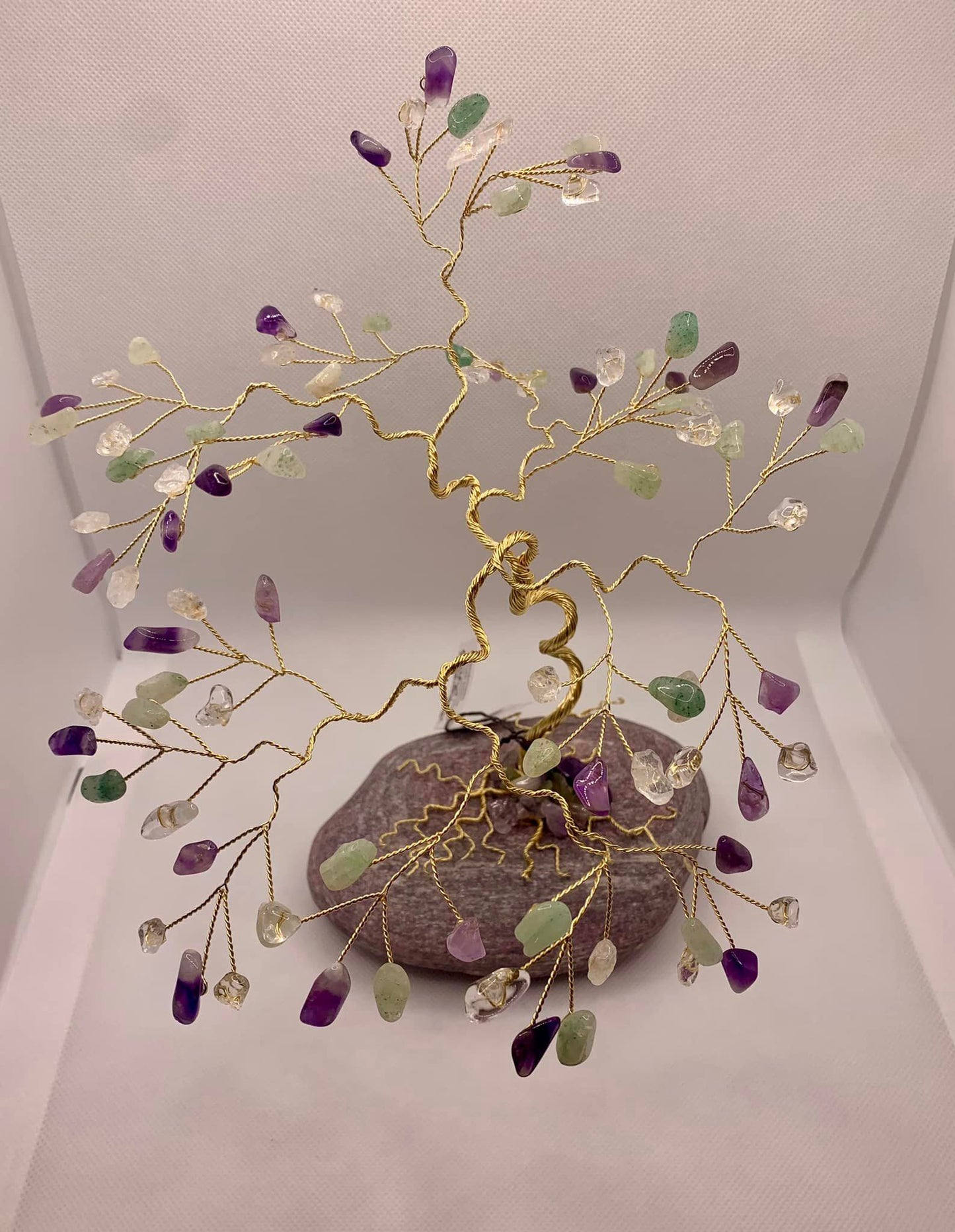 Amethyst, Aventurine & Quartz Gemstone Tree