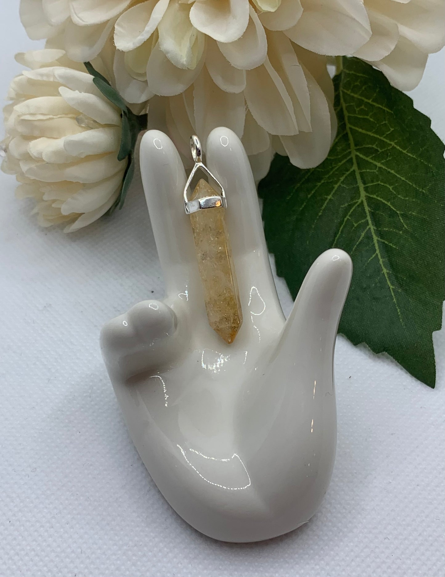 Citrine Double Point Pendant