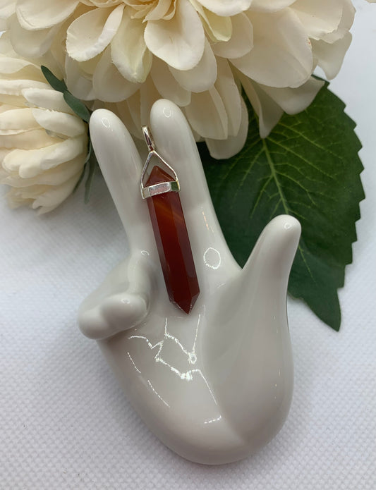 Carnelian Double Point Pendant