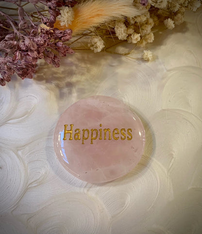 Rose Quartz Flat Stones (with image or word)