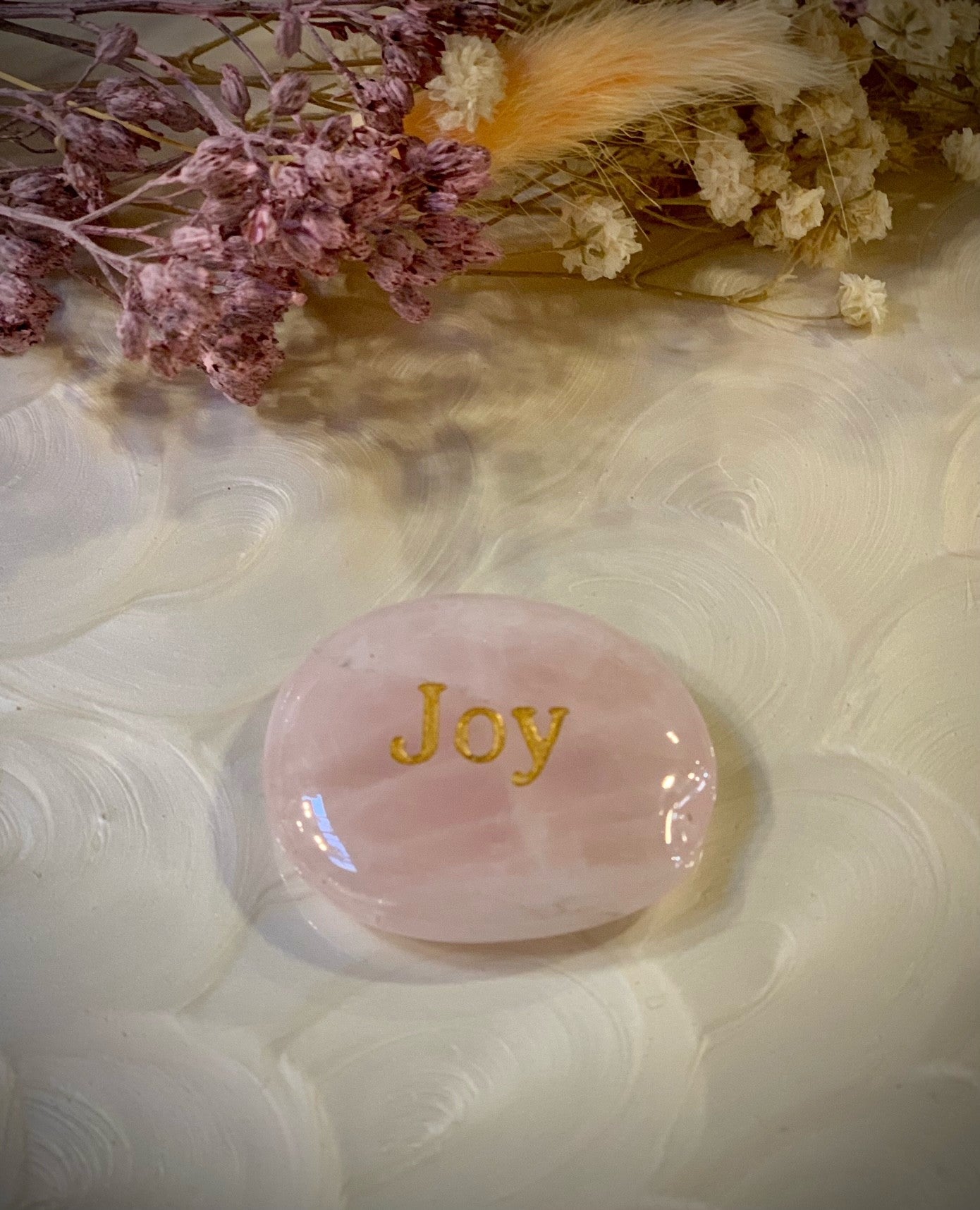 Rose Quartz Flat Stones (with image or word)