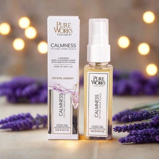 Pure Works Calmness - Crystal Energy Aura Cleansing Spray with Gemstones