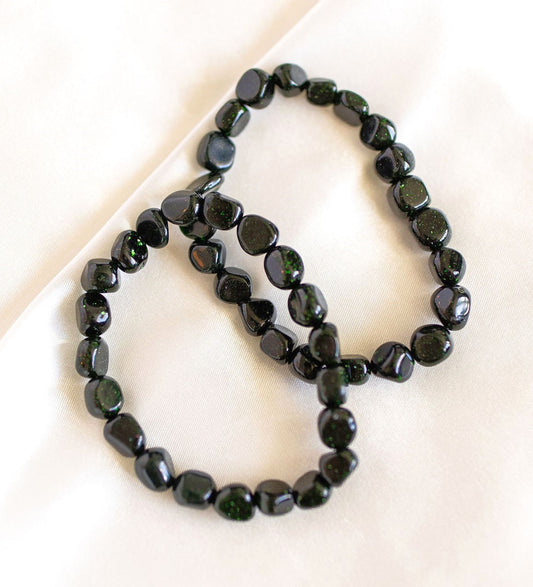 Green Goldstone Bracelet