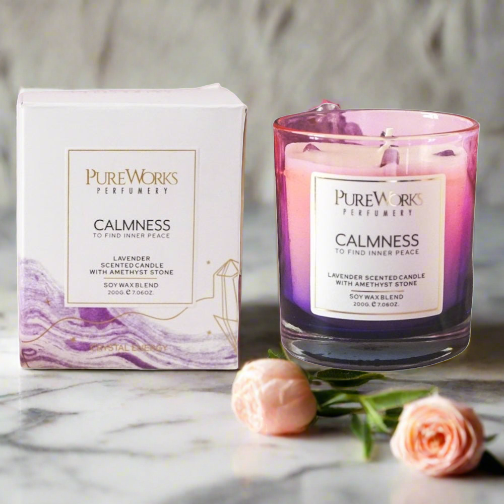 Pure Works Crystal Energy Candle - Calmness