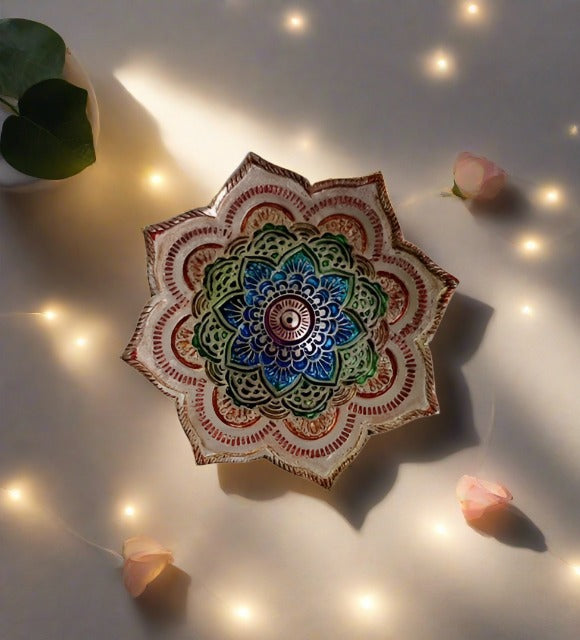 Chakra Coloured Lotus Incense Holder